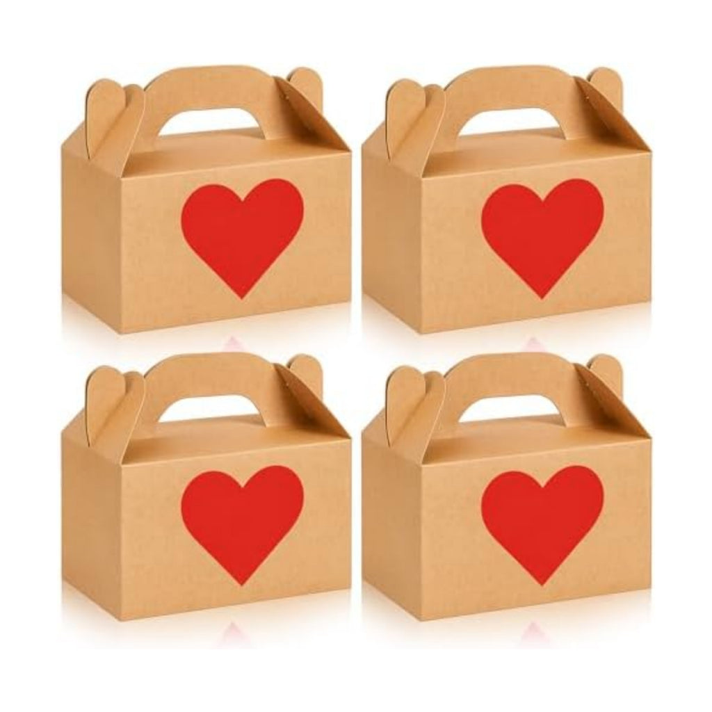 Colarr 24 Pcs Valentine's Gift Boxes with Handle 5.9 x 3.5 x 3.5 Inch