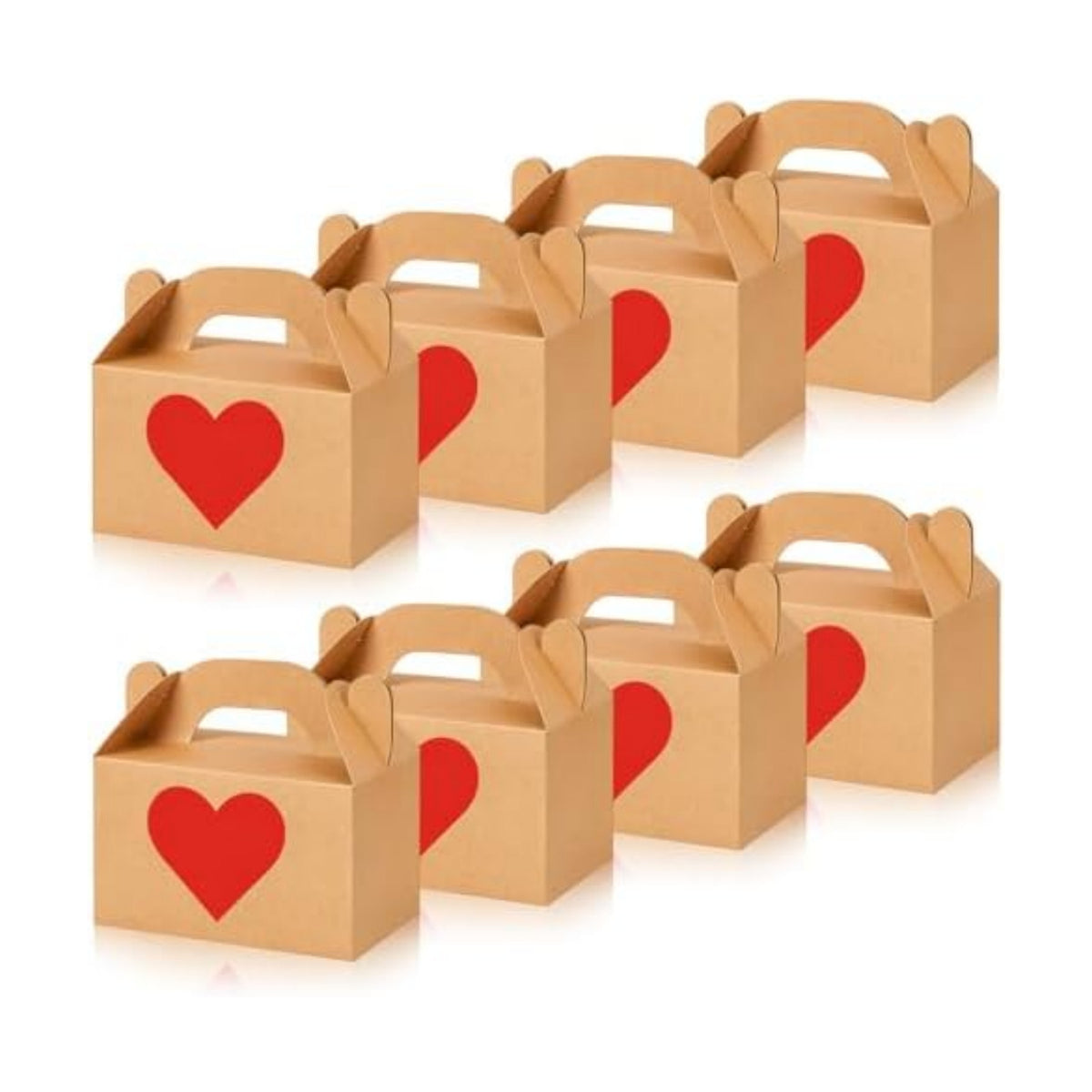 Colarr 48 Pcs Valentine's Gift Boxes with Handle 5.9 x 3.5 x 3.5 Inch