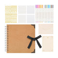 DIY Scrapbook Photo Album Kit 8 x 8 Inch Guest Book Memory Journal with Pens, Envelope, Letter Paper, Pearl Stickers, Metallic Letters for Birthday Wedding Graduation Anniversary