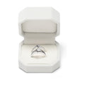 White Velvet Octagonal Double Ring Box for Wedding Bands