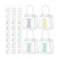 Aliceset 24 Pcs Clear PVC Gift Bags with Handle, Rabbit Goodie Bags