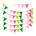 G2PLUS Pre-Strung Triangle Pennant Banner Decorative Flag Garland 60PCS