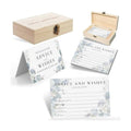 Advice and Wishes for Mr and Mrs - 60 Floral Wedding Messages with Storage Box - Romantic Marriage Well Wishes Set for Bridal Shower and Guest Book Alternative