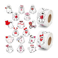 H1vojoxo Wedding Heart Sticker Rolls - 1000PCS Wedding Ghost Stickers 16 Designs Pink Red Cute Ghost Label Tag Seal Stickers for Kids Craft Envelope Water Bottle Party Supplies