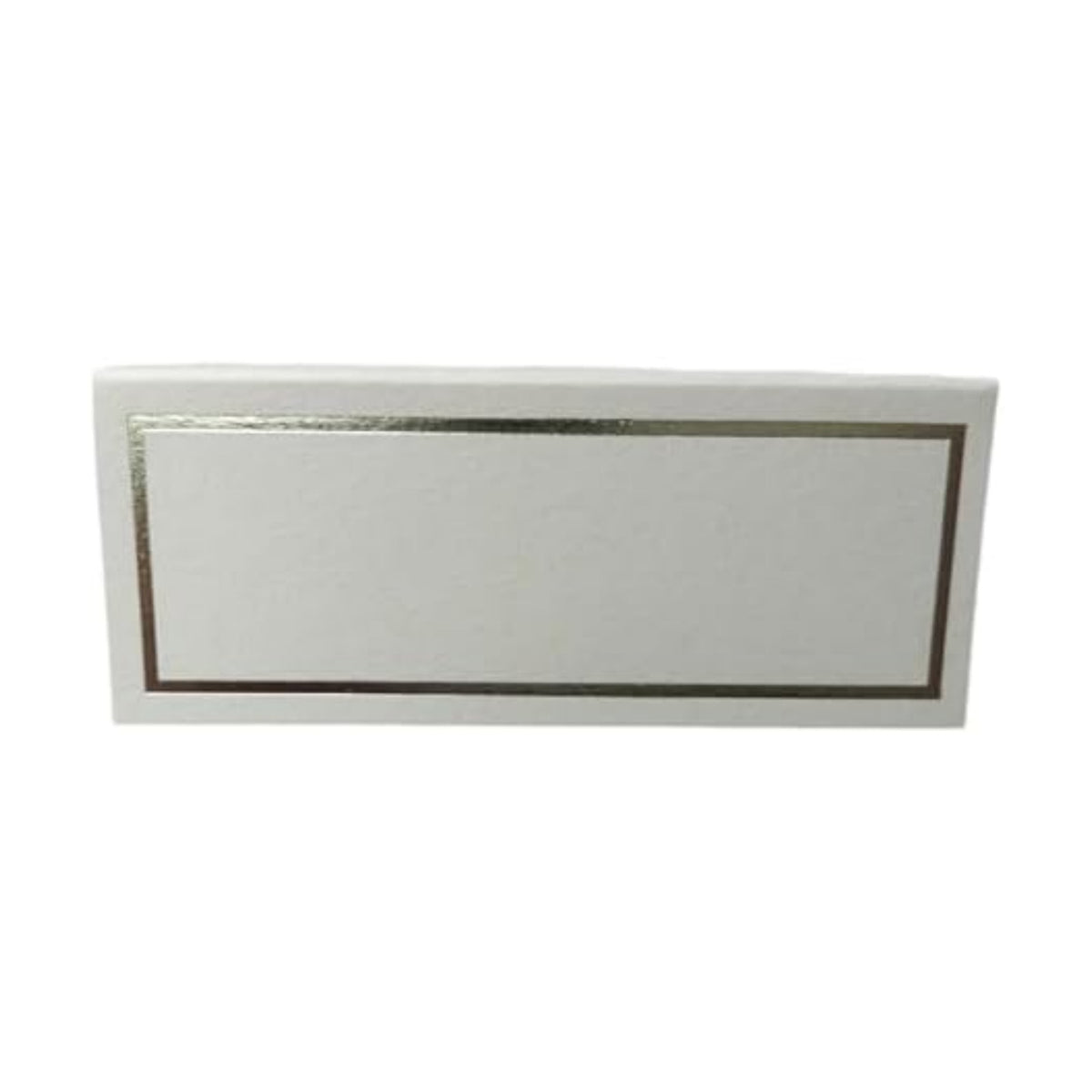 Place Cards Pack of 100 Premium Tent Name Place Cards for Table Setting with Silver Foil Border 2x3.5 inches - Perfect for Weddings, Banquets Dinner Parties and any other Events