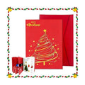 XIJQRAC Christmas Gift Card Booklet with Envelopes, Xmas Money Holder & Gift Card Holder Book （Christmas tree）, Holiday Party Supplies for Teacher Coworker Men Women