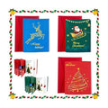 3 Set/18 Slots Christmas Gift Card Booklet Bulk with Envelopes, Xmas Money Holder & Gift Card Holder Book（reindeer, Santa Claus, Christmas tree）, Holiday Party Supplies for Teacher Coworker Men Women