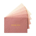 Crisky Pink Wedding Thank You Cards with Envelopes(Dusty Rose),50 Pack Embossed Floral Thank You Cards for Bridal Shower, Baby Shower, Small Business, Graduation Party Favors Decorations