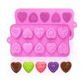 HKNMTT Heart Molds Silicone Valentine's Day Chocolate, Small 10 Love Conversation Shapes Truffle Gifts Bite Size 3D Rose Candy Mould Gummy Jello Gelatin Cute Wax Melt Ice Cube Handmade Soap DIY Making