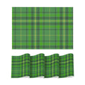 Artoid Mode Green Striped Check St. Patricks Day Vinyl Placemats Set of 4, Heat Resistant Non-Slip Woven Plastic PVC Place Mats for Party Kitchen Dining Decor
