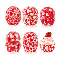 SANNIX 450pcs Valentine's Day Cupcake Liners Red White Love Theme Cupcake Wrappers Paper Wraps Muffin Liners for Valentines Day Wedding Birthday Party Candy Cake Decorations Supplies