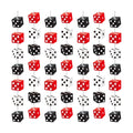 Xinnun 8 Pcs Casino Dice Party Decorations Black White and Red Dice Garland