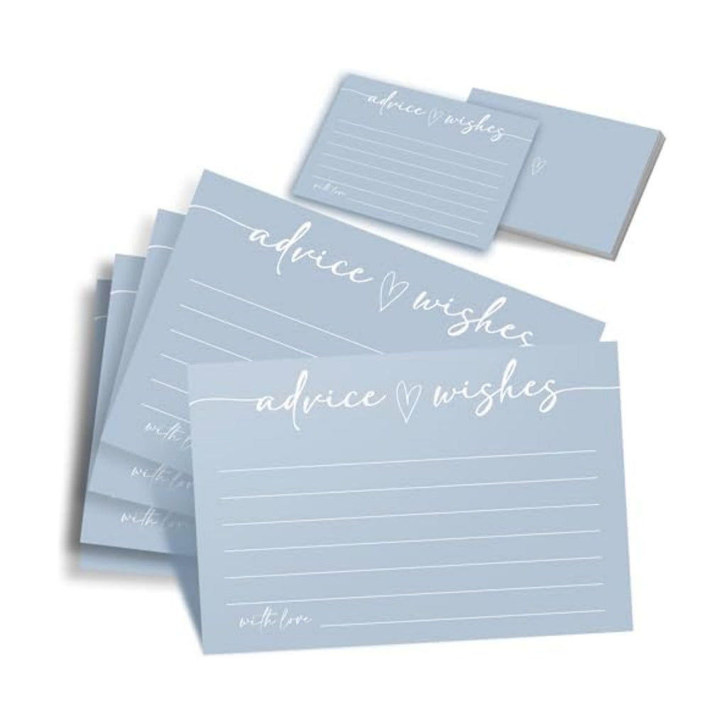 Advice and Wishes Cards for Wedding, Baby Shower, Bridal Shower & Graduation - 60 Fill in the Blank Message Cards - Marriage Advice & Retirement Guest Book Alternative
