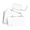 Advice and Wishes for Mr and Mrs, 60 White Marriage Message Cards - Minimalist Fill-in-the-Blank Wedding Stationery for Bride and Groom