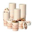 Willinglong 24 Pcs Thanksgiving Paper Containers with Lids Disposable Fall