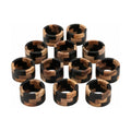 Wooden Napkin Rings - Set of 12 Wood Napkin Holders for Modern Tabletop Decor, Perfect for Weddings, Parties, Special Events & Everyday Dining (Black Natural) - ALPHA Living HOME