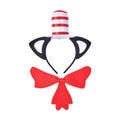 Halloween Red and White Striped Stovepipe Top Hat for Dress Up Adults Women