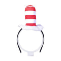 Halloween Red and White Striped Stovepipe Top Hat for Dress Up Adults Women