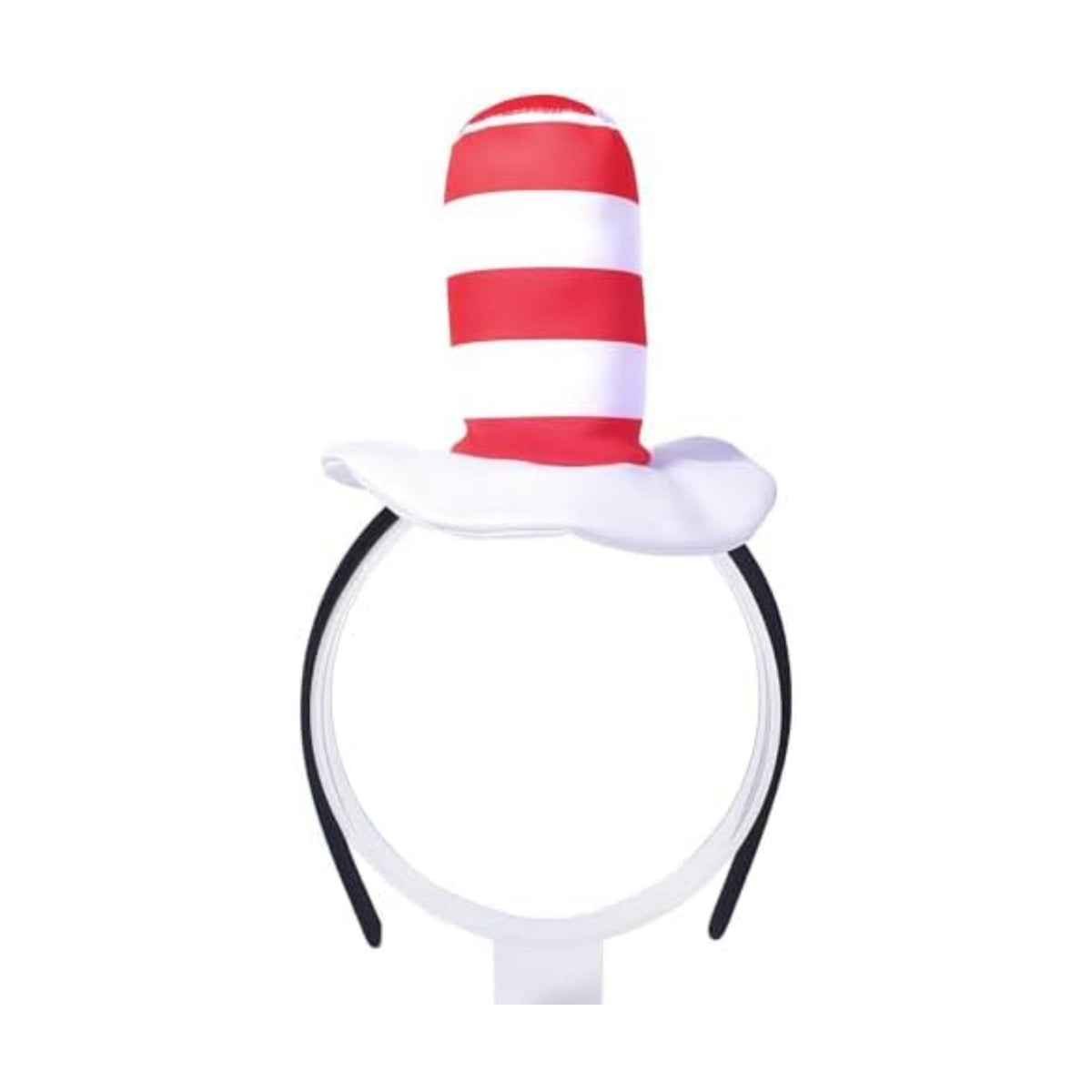 Halloween Red and White Striped Stovepipe Top Hat for Dress Up Adults Women