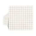 NatNarr 80 Pk Gingham Napkins Light Brown Napkins Tan Disposable, 6.5"