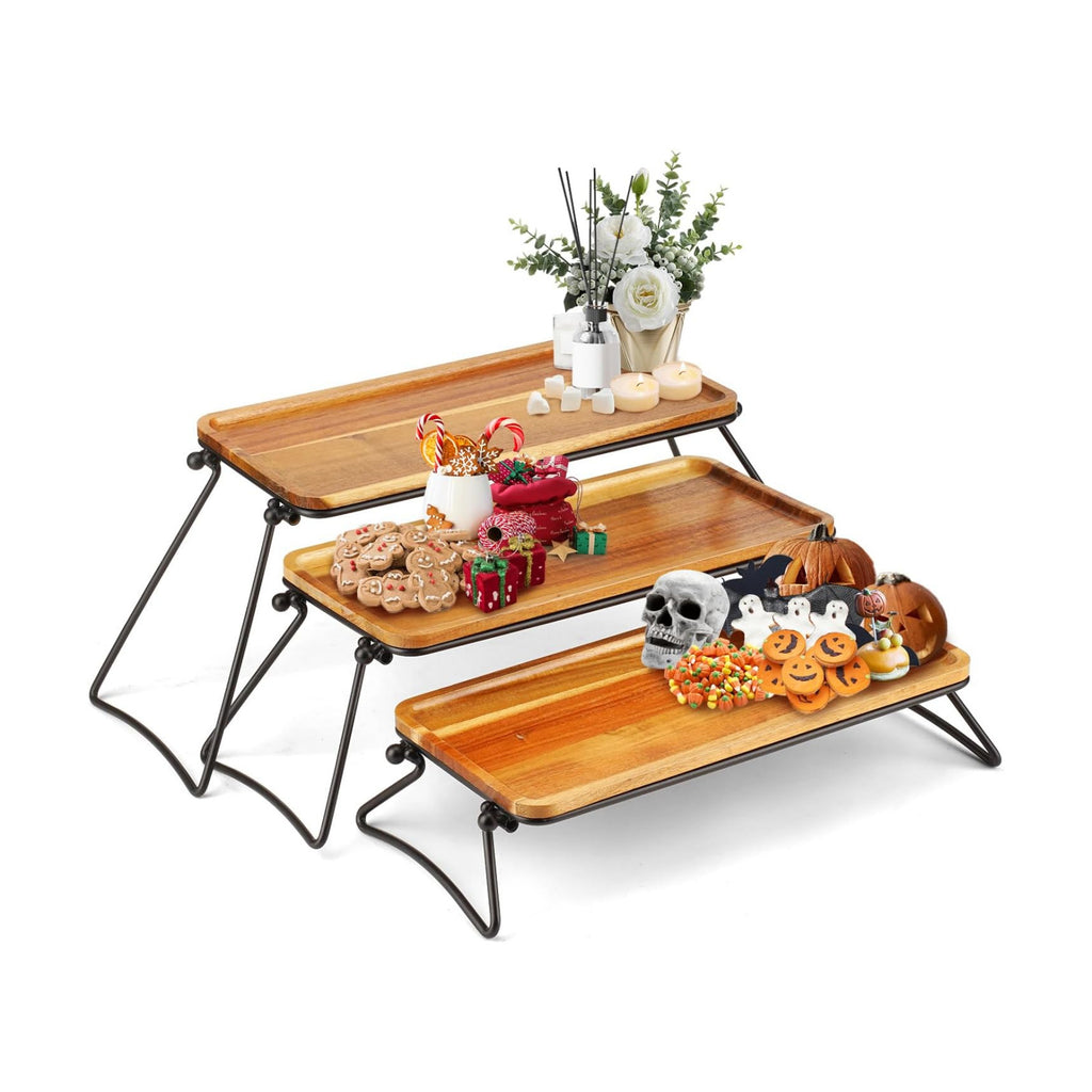 Manspdier Middle Size 3 Tier Cupcake Stand & Towers Serving Tray for Party