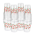 Funnymoom 60 Pack Cherry Plastic Cups for Party Decorations, 12 oz