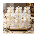 Chuangdi 6 Sets Baptism Favors for Guests Crystal Candy Bowl Gift,White