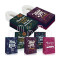 50 Pcs Thank You Gift Bags Team Employee Appreciation Gifts Bulk, Motivational Inspirational Paper Goodie Bags for Coworker Teacher Nurse Colleague Holiday Party Favor Supplies Women Men (Firework)