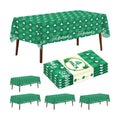 4 Pack St. Patrick’s Day Plastic Tablecloth 54 x 108 Inch Green Lucky Shamrock Disposable Table Cover for St. Patrick's Day, Irish and Spring Decorations