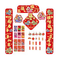 2026 Chinese New Year Decorations Bundle – Year of The Horse 36pcs Lunar New Year Set with Red Envelopes, Hanging Charms, Couplets & Door Stickers – Premium Chinese Decor for Home & Party
