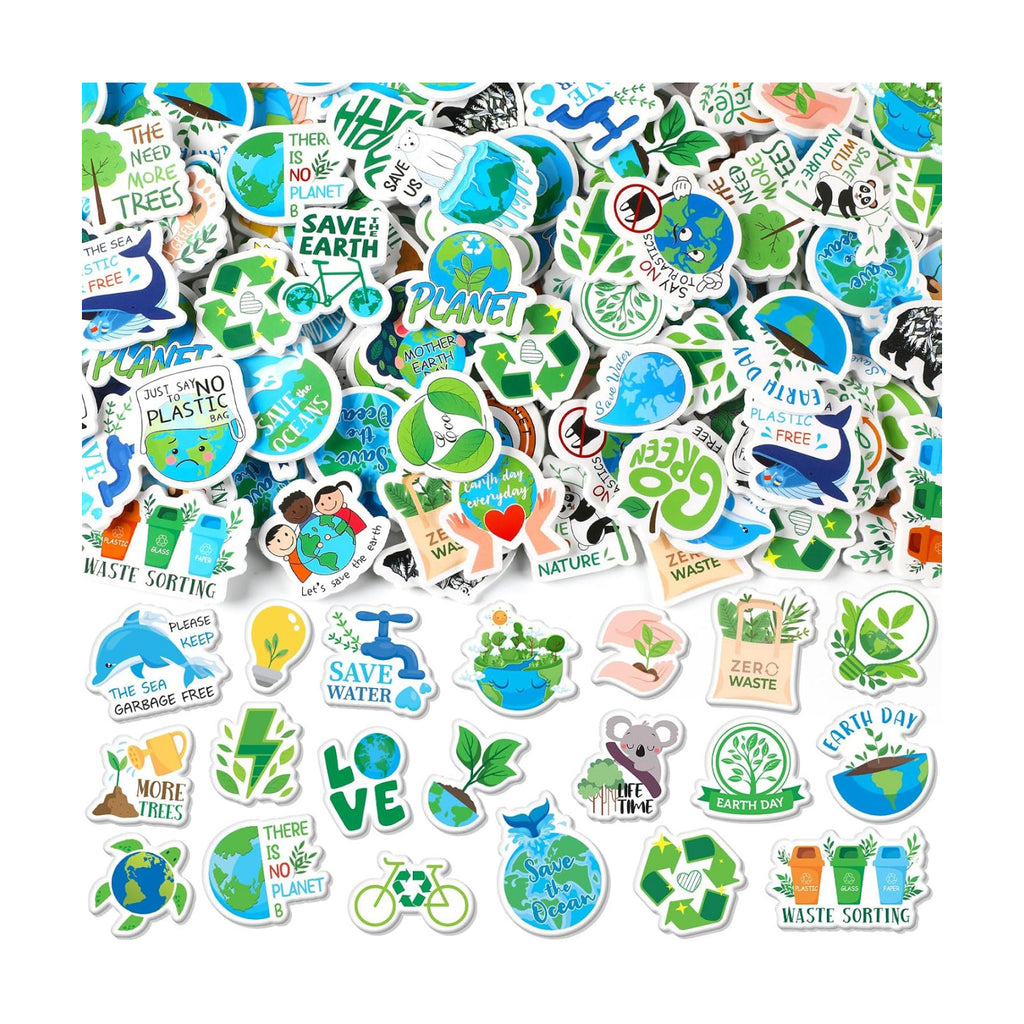 Earth Day Foam Stickers 300Pcs Save The Earth DIY Craft Bottle Decals