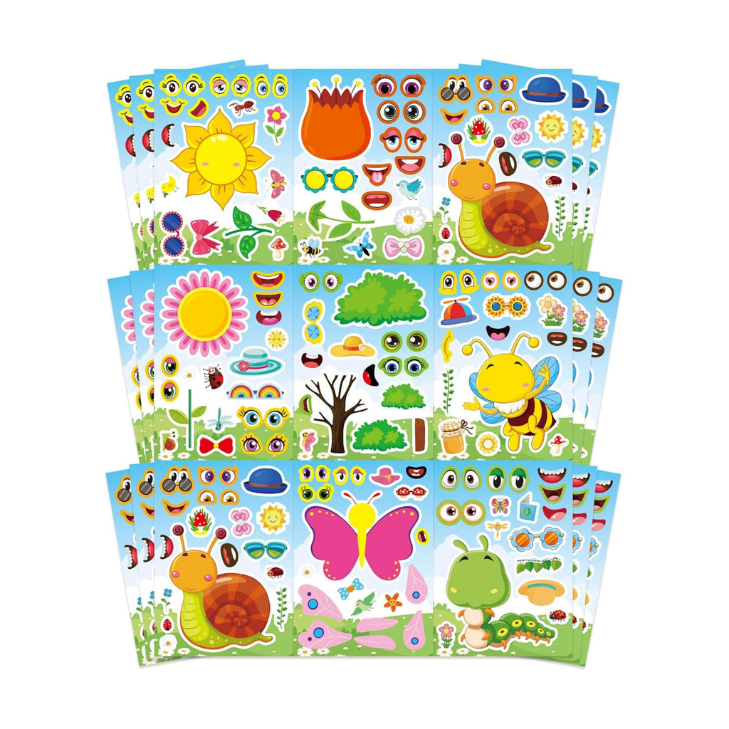 24 Sheets Make Your Own Stickers, Creative Game Stickers for Kid Toddlers