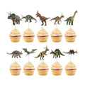 Hooqict 40Pcs Dinosaur Cupcake Toppers Dinosaur Birthday Cake Decorations Cupcake Toppers for Kids Boys Girls Dino Themed Baby Shower Birthday Party Decorations Supplies