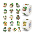 H1vojoxo St. Patrick's Day Sticker Rolls - 1000PCS Shamrock Irish Cute Cartoon Stickers for Kids 16 Design St. Patrick's Cute Animal Sticker for Craft St. Patrick Cartoon Animal Stickers for Envelope