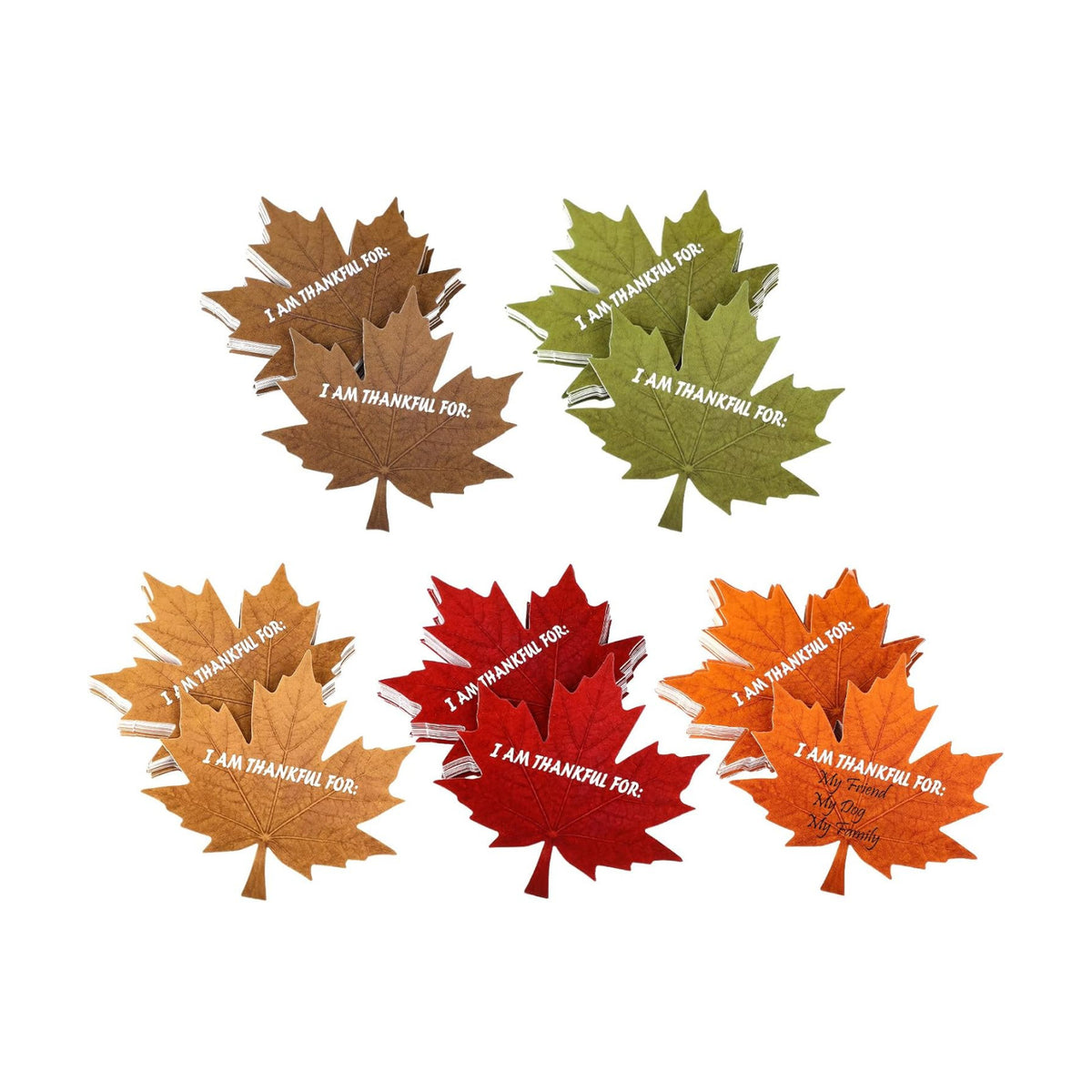 Fullhawl 100 Pcs I Am Thankful for Cards Thanksgiving Leaves