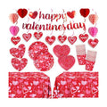 Valentine Day Decorations Plates Napkins Party Supplies Tableware Set