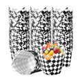 Maxdot 200 Pcs Checkered Tulip Cupcake Liners for Baking White Black Plaid Paper Muffin Baking Cups Checkered Tulip Muffin Liners Wrappers for Race Car Birthday Party Supplies