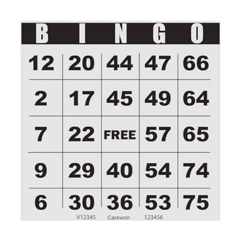 200 Bingo Cards, Large 4.5 x 4.5 Inch, Paper Bingo Sheets