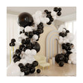 Black White Balloons Arch Kit, 124pcs Black and White Confetti Balloons