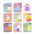 OHOME Easter Basket Stuffers - 24 Sheets Easter Crafts Stickers for Kids | DIY Happy Egg Bunny Easter Gifts Treats Games Toys Activities Decor Party Favor Supplies for Toddlers