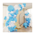 Blue White Balloons Arch Kit, 124pcs Blue and White Confetti Balloons