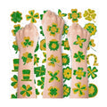 St Patricks Day Accessories - 100 PCS Shamrock Temporary Tattoos for Kids | St Patricks Day Shirt Women - Saint Patricks Day Green Gold Lucky Clover Stickers Crafts Makeup Party Favors Supplies