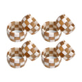 CLEENTABLE Resin & Wood Napkin Rings, Set of 8, White