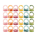 Unique Artisan Resin Napkin Rings Set of 48, Luxurious Modern Table Decor, High-End Designer Napkin Holders for Sophisticated Dining, Everyday Use & Outdoor Dining (Pastel) - ALPHA Living HOME