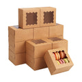 Moretoes 200pcs Small Cookie Boxes with Window, 4x4x2.5in Bakery Boxes
