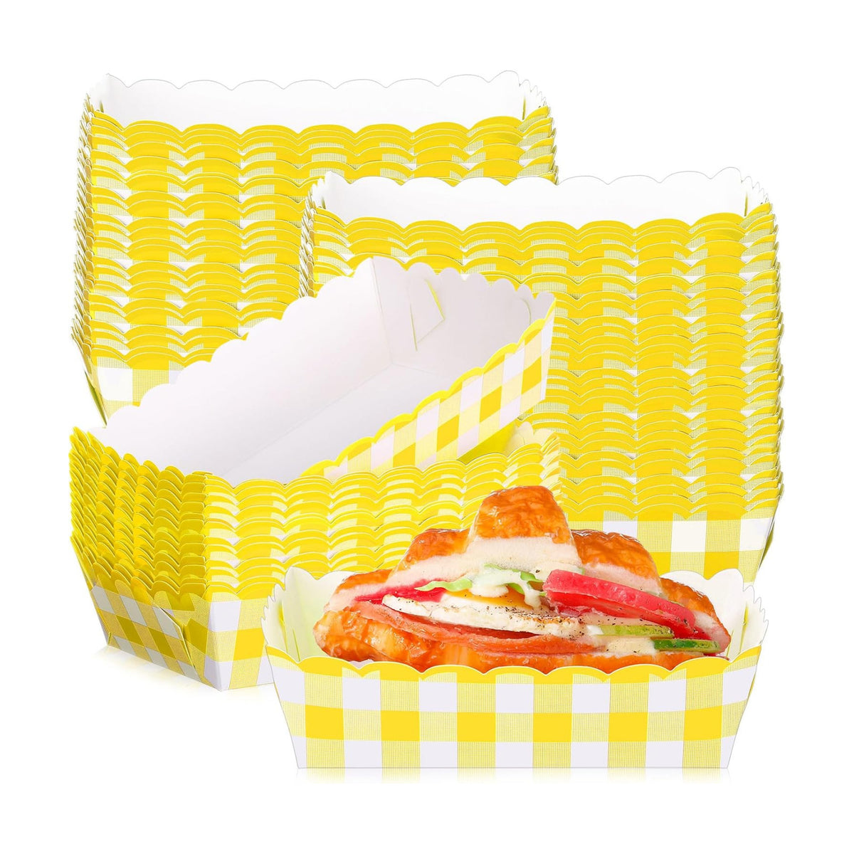 Funnymoom 48 Pcs Fall Thanksgiving Paper Food Trays