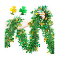 St Patricks Day Garland, St Patricks Day Decorations for Home and Party, 12 Meters Long Green Shamrock Festive Decor, St Patricks Day Party Supplies