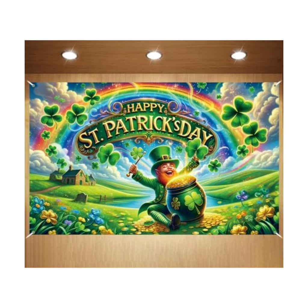 St Patricks Day Photo Backdrop St Pattys Day Decoration for Home