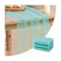 Artoid Mode 3-Pack Pearl Turquoise Gauze Table Runner 10FT Home Decor