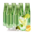 Glowserve 200 Pack 12 oz Green Disposable Plastic Cups Cocktail Glasses